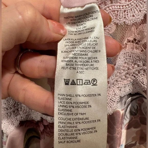 BHLDN pink floral Elora Sleeveless V-Neck Ruffle Lace Maxi Dress - Picture 7 of 10